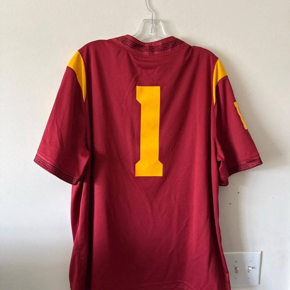 Nike Men's Maroon and Yellow Jersey - Picture 7 of 7